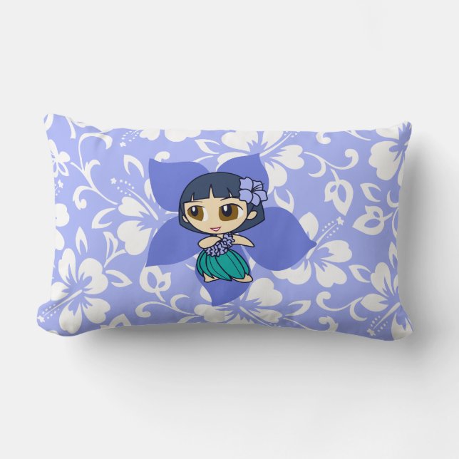 Aloha Honeys Hula Girl Reversible Lumbar Pillows (Front)