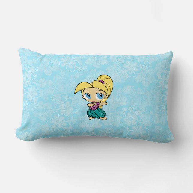 Aloha Honeys Hula Girl Reversible Lumbar Pillows (Front)