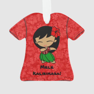 Aloha Honeys Mele Kalikimaka Hawaiian Aloha Shirt Ornament