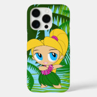 Aloha Honeys Palms Hawaiian Blonde Hair Hula Girl 