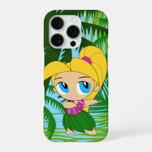 Aloha Honeys Palms Hawaiian Blonde Hair Hula Girl iPhone 16 Pro Case