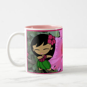 "Aloha Honeys" Pink Hibiscus Mug