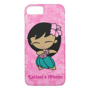 Aloha Honeys Pink Hula Girl Hawaiian Hibiscus iPhone 8/7 Case