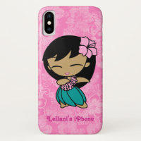 Aloha Honeys Pink Hula Girl Hawaiian Hibiscus