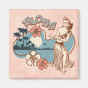 Aloha Hula Girl Magnet