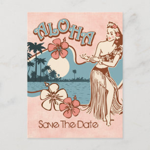 Aloha Hula Girl STD Postcard