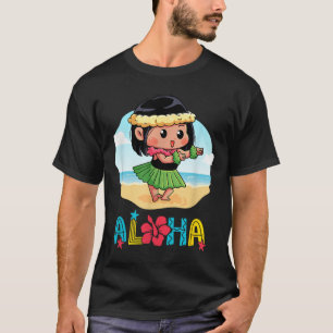 Aloha Hula Hawaiian Cute Girl Dancer Summer Beach T-Shirt