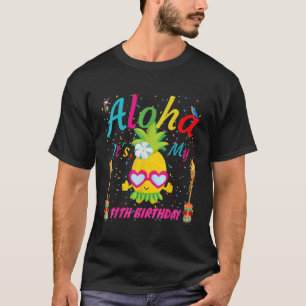 Aloha Its My 11th Birthday Hawaii Girls Sunglass P T-Shirt