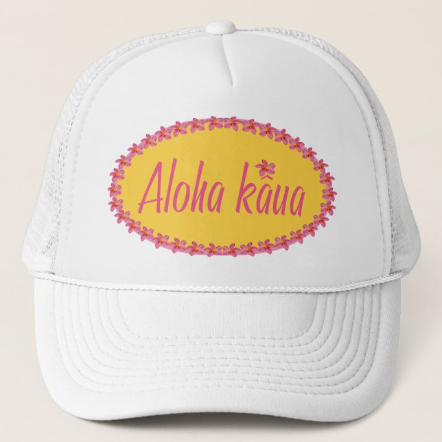 Aloha kaua-Yellow Trucker Hat (Front)