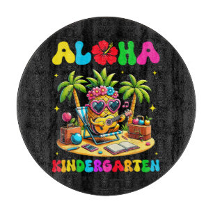 Aloha Kindergarten Pineapple Hawaii Back to School Cutting Board