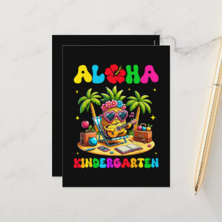 Aloha Kindergarten Pineapple Hawaii Back to School Holiday Postcard