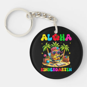 Aloha Kindergarten Pineapple Hawaii Back to School Key Ring