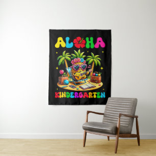 Aloha Kindergarten Pineapple Hawaii Back to School Tapestry