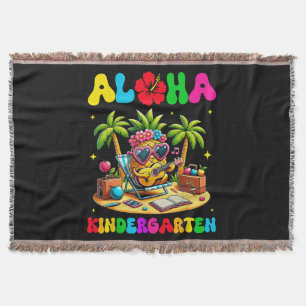 Aloha Kindergarten Pineapple Hawaii Back to School Throw Blanket
