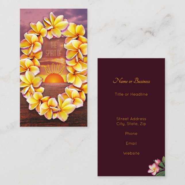 Aloha Lei  Business Card (Front/Back)