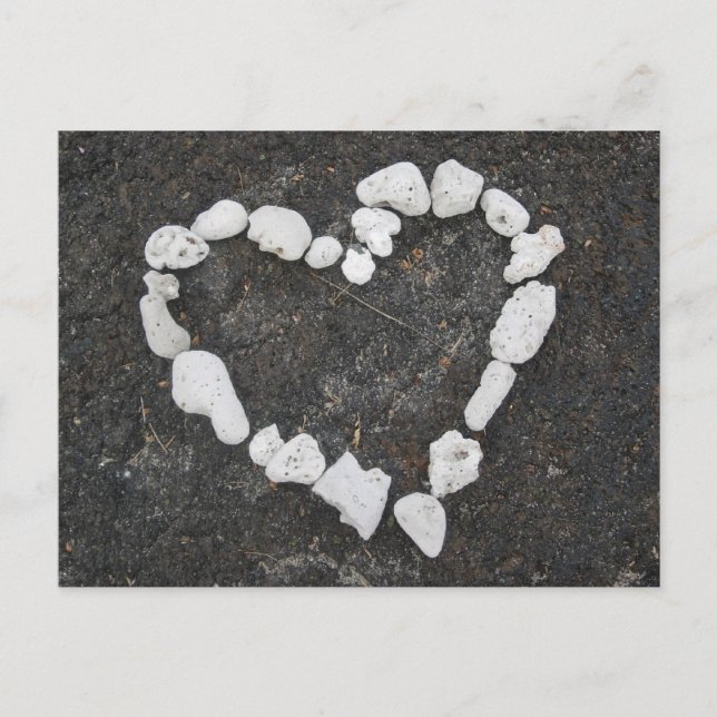 Aloha * Love * Coral Heart - Customisable! Postcard (Front)