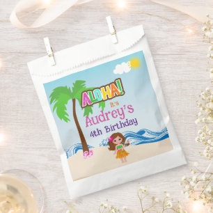 Aloha Luau Birthday Favour Bags