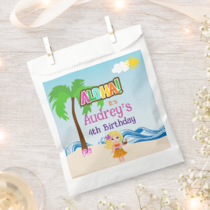 Aloha Luau Birthday Favour Bags