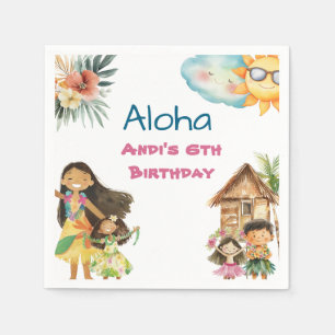 Aloha Luau Kids Birthday  Napkin