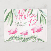 Aloha luau Let's Flamingle tropical birthday party