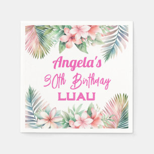 Aloha Luau Tropical Adult Birthday Napkin