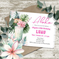 Aloha Luau Tropical Drink Adult Birthday
