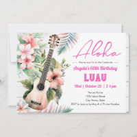 Aloha Luau ukulele 60th Birthday