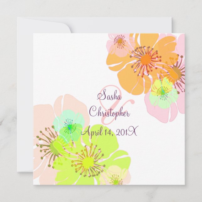 Aloha/Luau  Wedding Invitations (Front)