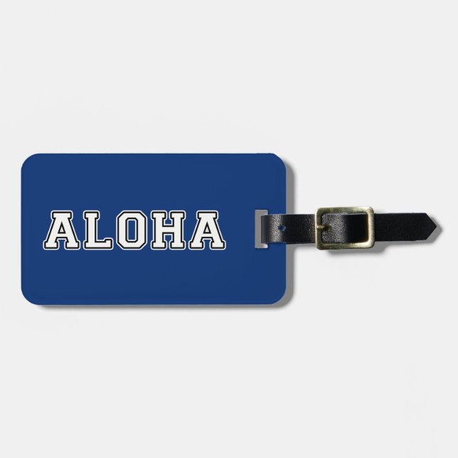Aloha Luggage Tag (Front Horizontal)