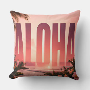 Aloha Luxury Island Editorial Graphic Collection Cushion