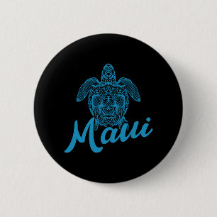 Aloha Maui Hawaiian Island Surfing Vacation 6 Cm Round Badge