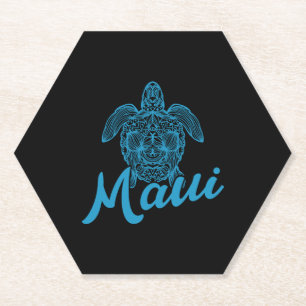 Aloha Maui Hawaiian Island Surfing Vacation Paper Coaster