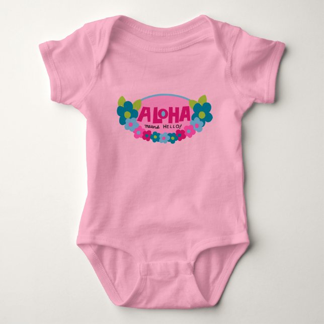 Aloha Means Hello Infant Creeper (Front)