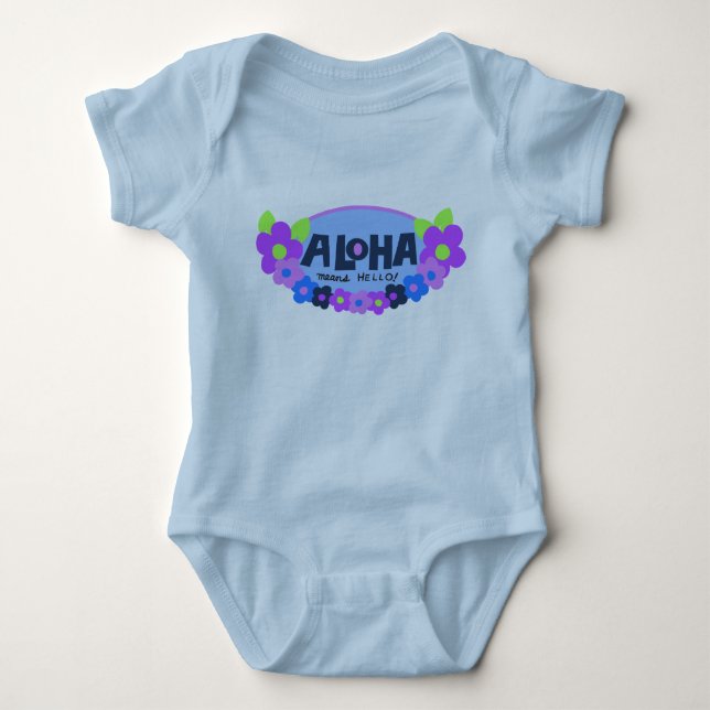Aloha Means Hello Infant Creeper (Front)