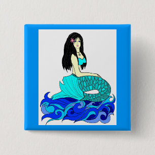 Aloha Mermaid  button