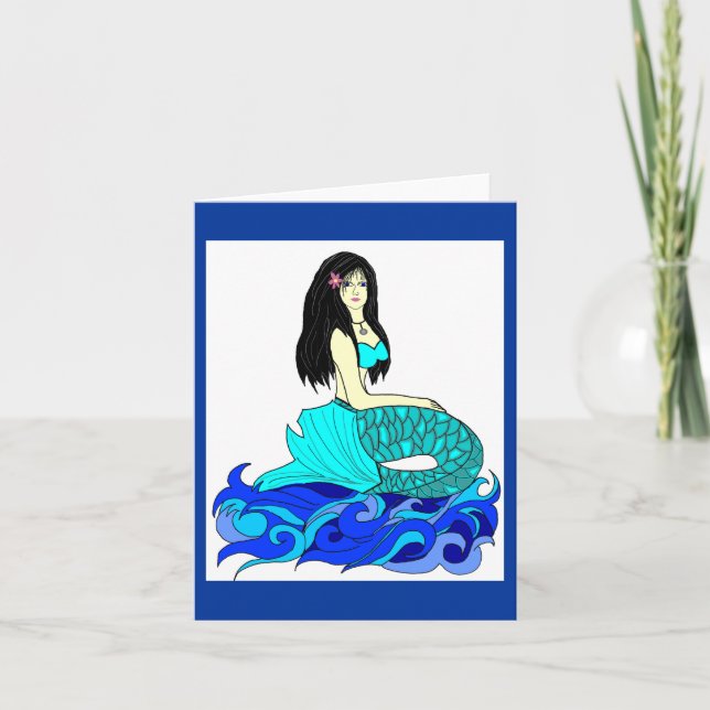 Aloha Mermaid note card (Front)