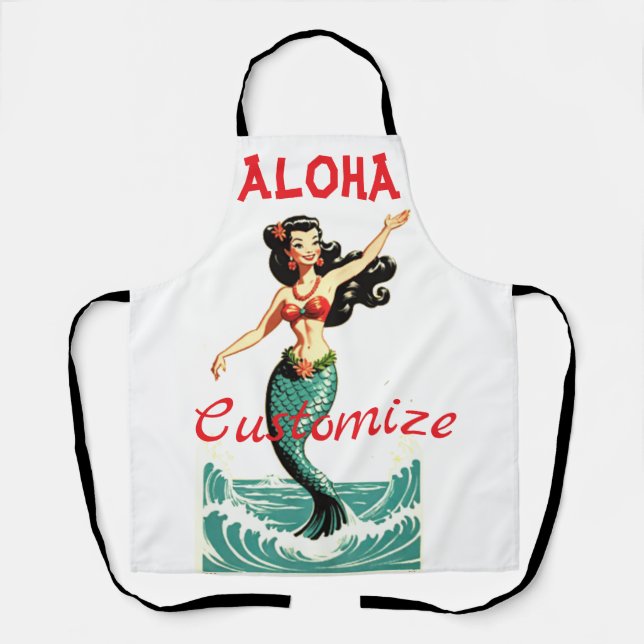 Aloha Mermaid Thunder_Thunder_Cove Apron (Front)