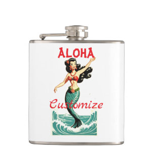 Aloha Mermaid Thunder_Thunder_Cove Hip Flask