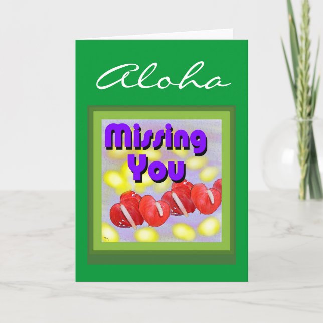 Aloha (missing you) Card (Front)