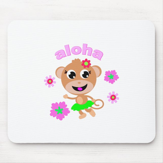 aloha monkey screen. mouse mat (Front)