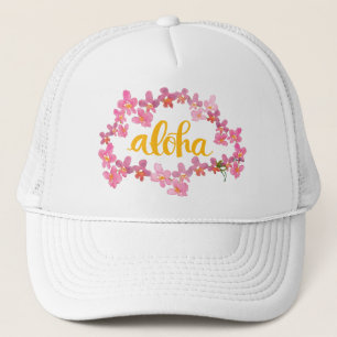 Aloha Orchid Lei Trucker Hat