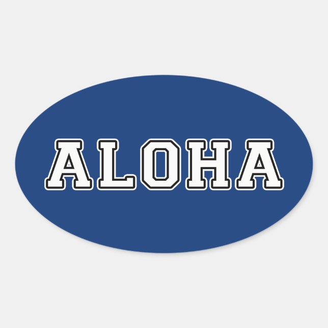 Aloha Oval Sticker (Front)