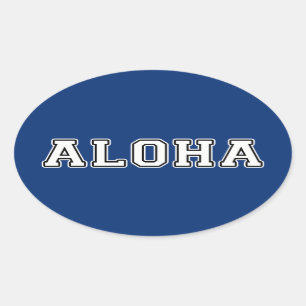 Aloha Oval Sticker