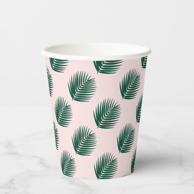 Aloha Palm Leaves Paper Cups (Front)