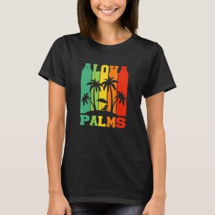 Aloha Palms Hawaii Flower Necklace Tropical Island T-Shirt