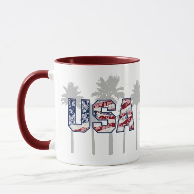 Aloha Palms USA Mugs (Left)