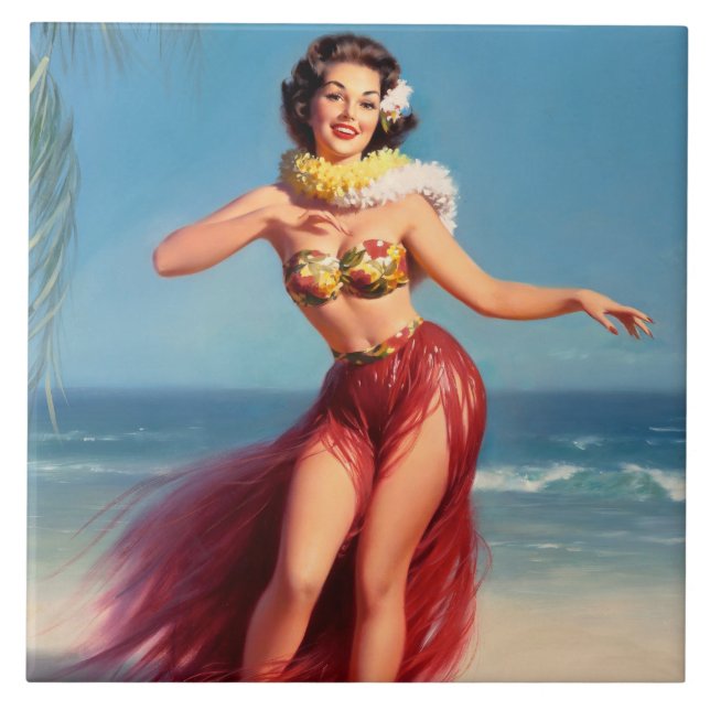 Aloha Pin Up Tile (Front)
