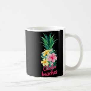 Aloha Pine Flowers Aloha Hawaii Vintage Hawaiian Coffee Mug