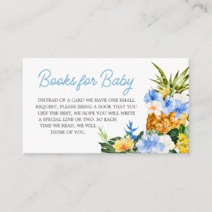 Aloha Pineapple Baby Shower Books for Baby Enclosure Card