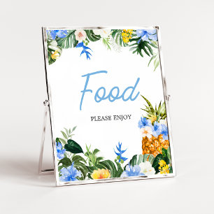 Aloha Pineapple Baby Shower Food Sign